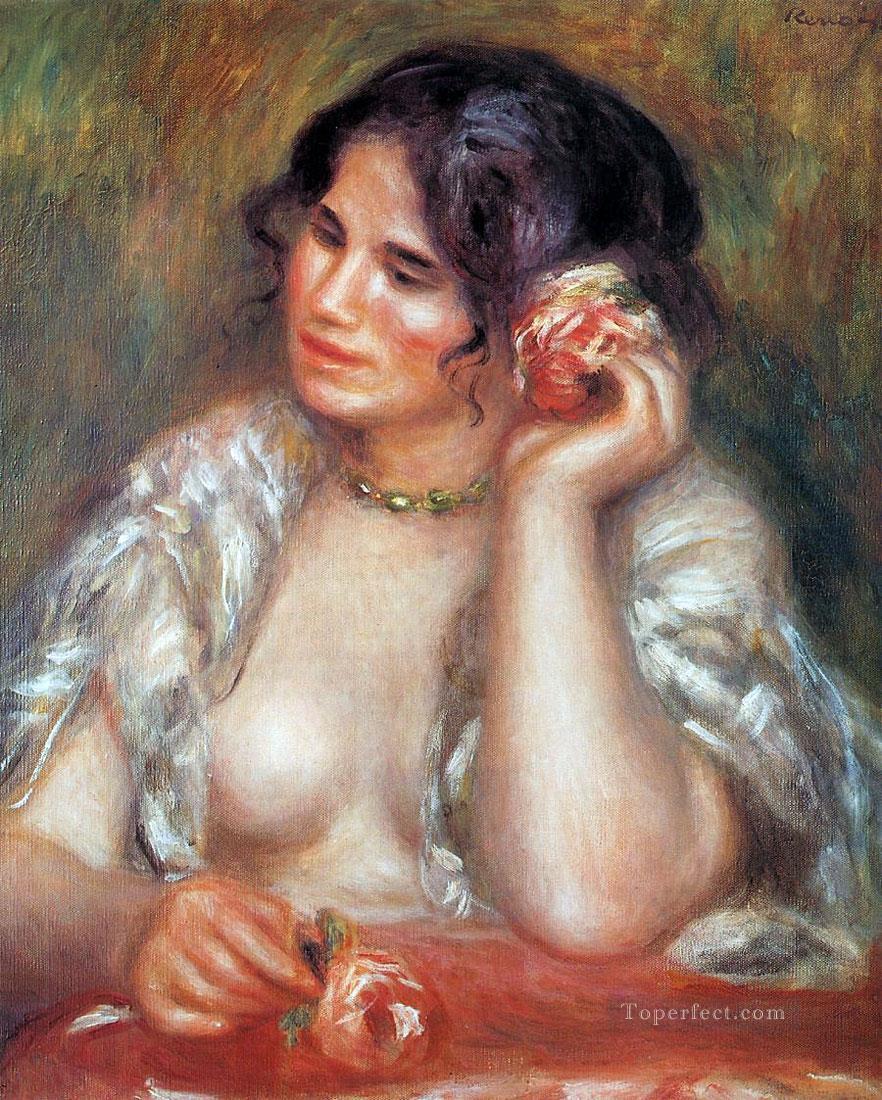 gabrielle with a rose Pierre Auguste Renoir Oil Paintings